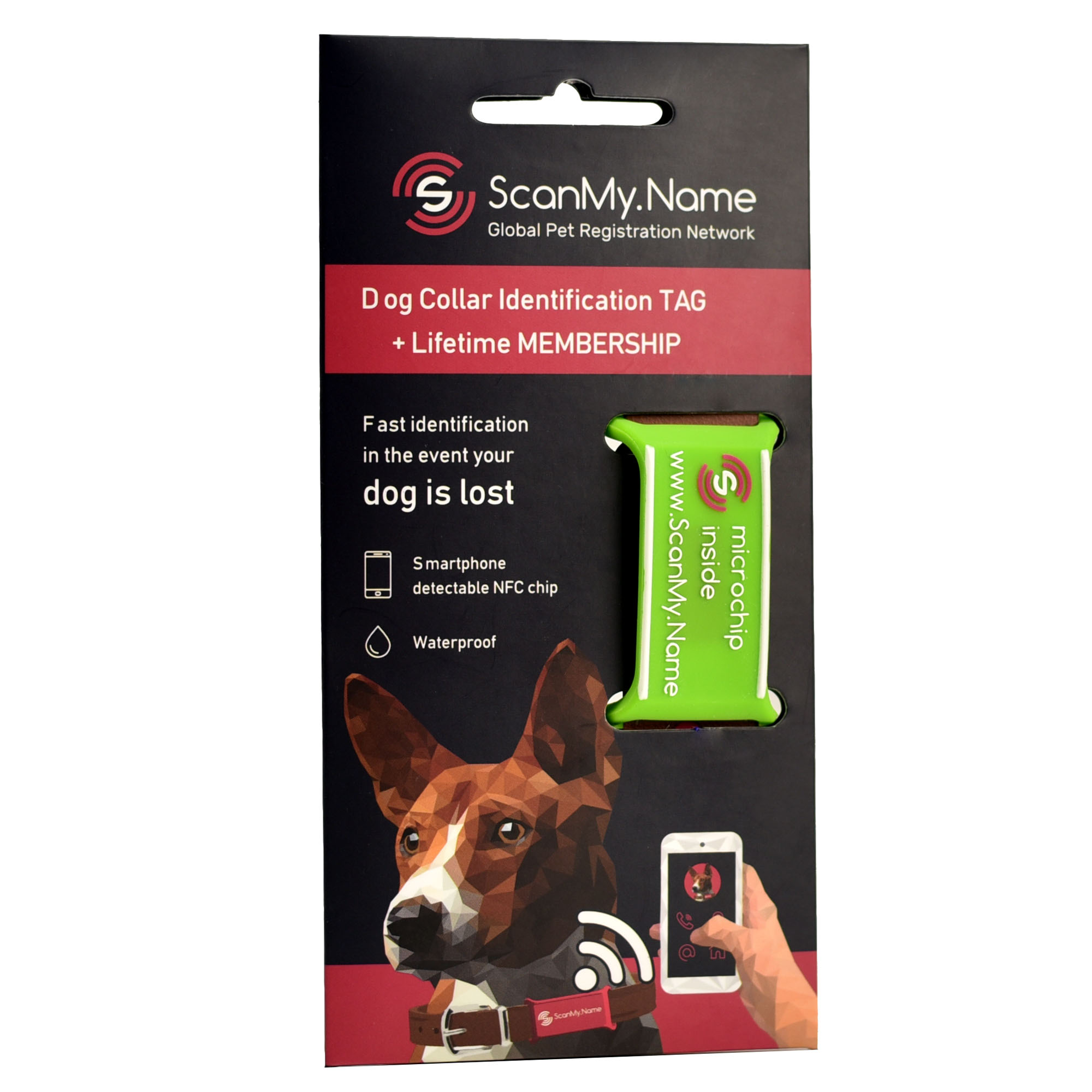 ScanMyName dog tag signal green 2