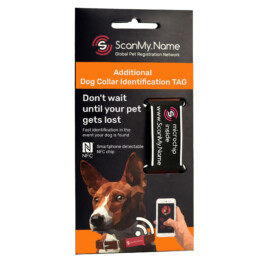 Anthracite Additional ScanMyName nfc dog tag EN