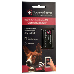 ScanMyName dog tag anthracite